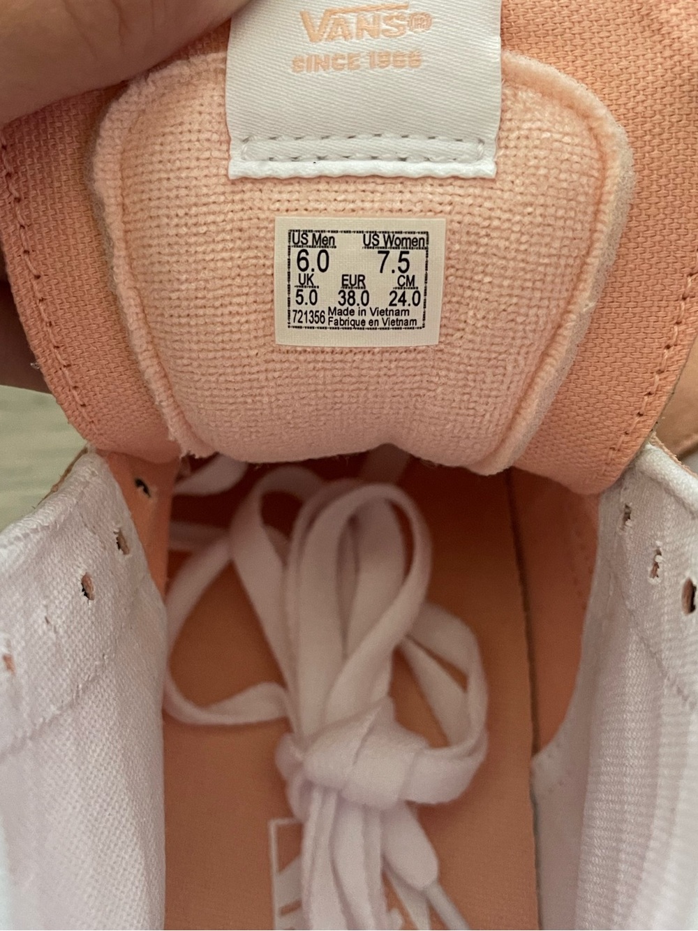 Vans Sk8-Hi Stackform High-Top Platform Sneakers in Peach Colorblock and White - Picture 6 of 6